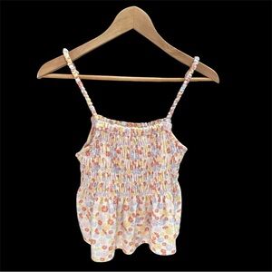 Flare Floral Print Peplum Tank
